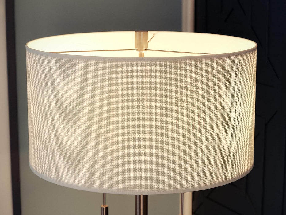 Stowe Floor Lamp with Antique Brass Finish, Modern Style, 61" Height, 19" Width, 19" Depth