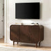 48" Buffet Cabinet with Storage, 3 Doors Sideboard, Auburn