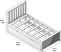 Twin Bed, Wood Bed Frame with Headboard for Kids with Trundle, Slatted, Blue