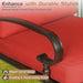 4Pcs Metal Outdoor Furniture Patio Conversation Set (Loveseat and Coffee Table, 2 Dining Chair) -Wrought Iron Patio Chair Set with Cushions (Red)