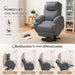 Power Lift Recliner Chair with Massage for Elderly Ergonomic Lounge Chair Classic Single Sofa with 2 Cup Holders Side Pockets Home Theater Seat (Corduroy, Dark Gray)