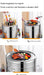 Stainless Steel Charcoal Smoker Grill,Portable Outdoor Smokers with Even Heat Distribution, with Heat-Resistant Handle, Small Charcoal Smoker for Grilling Meat Veggies(Double,Medium)