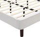 Cordo 44.50" H King Size Bed Set, Upholstered Platform Bed with Wingback Headboard, Solid Wooden Slats Panel Support, No Box Spring Needed, Easy Assembly, Beige