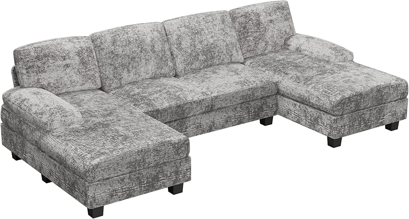 2-Piece Fabric Sectional Sofa with Chaise