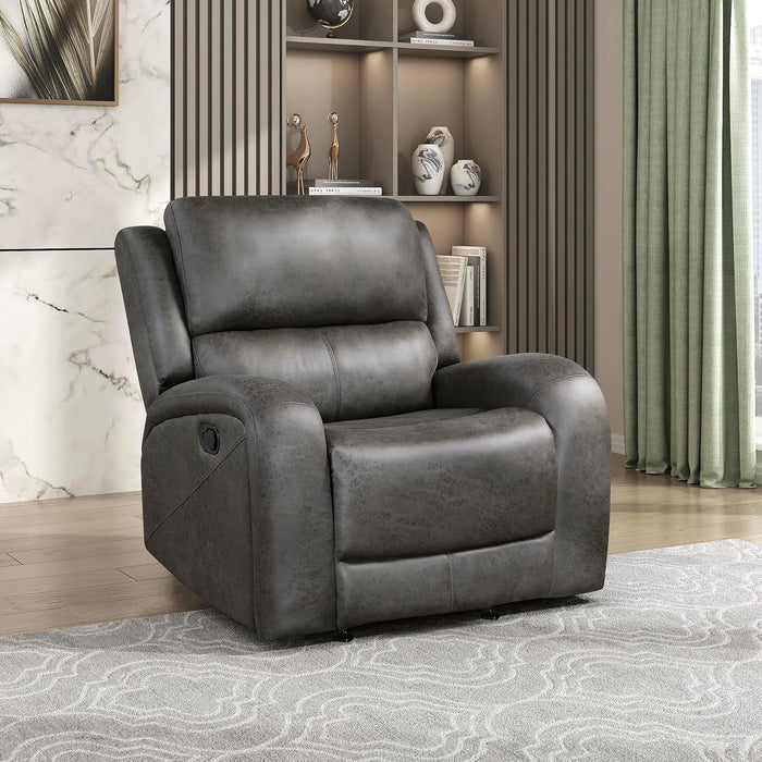 Rocker Recliner Chair, Reclining Rocking Chair, Home Theater Reclining Seat, Manual Recliner Seat for Living Room, Nursery, Bedroom, Office, Apartment, Grey