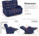 55.9" Zero Gravity Power Loveseat Recliner with Heat and Vibration Massage, Reclining Loveseat Sofa with USB Ports, Cup Holders for Living Room, Fabric PR648SET (Navy Blue)