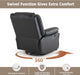 Black Swivel Rocker Recliner with Storage