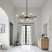 Black Crystal Sputnik Chandelier 12 Lights Adjustable