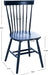 Home Collection Parker Farmhouse Navy Blue Windsor Spindle Solid Wood Dining Chair Set of 2