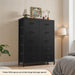10 Drawer Dresser With PremiumQualityFabricFinish Black