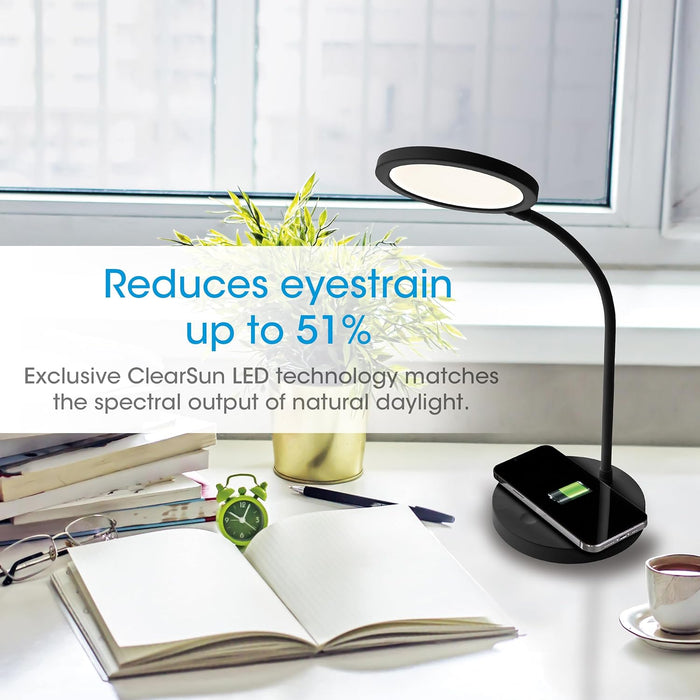 LED Workstation Lamp With Wireless Charging Adjustable