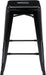 24" Bar Stools Black Backless Metal Barstools Indoor - Outdoor Counter Height Stools with Square Seat, Set of 2 - VF1571001 - ShipItFurniture