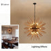 37.4" Farmhouse Sputnik Chandelier for Dining Room Rustic Handmade Natural Wood 18-Light Hanging Ceiling Pendant Light Fixture Starburst Wood Chandeliers for Kitchen Bedroom Foyer Hallway