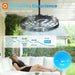 20 Inch Outdoor Ceiling Fan without Light, IP65 Waterproof Plug in Caged Hanging Fan, Remote Control, 6 Speeds Reversible Outdoor Fans for Patio, Gazebo, Pergola, Porch