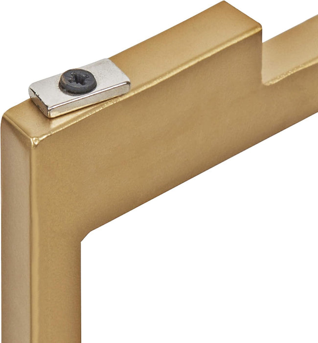 Celia round Metal Foldable Accent Table with Tray Top, Gold