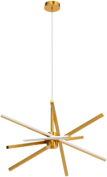 Gold 31 Inch LED Sputnik CeilingChandelier Dimmable
