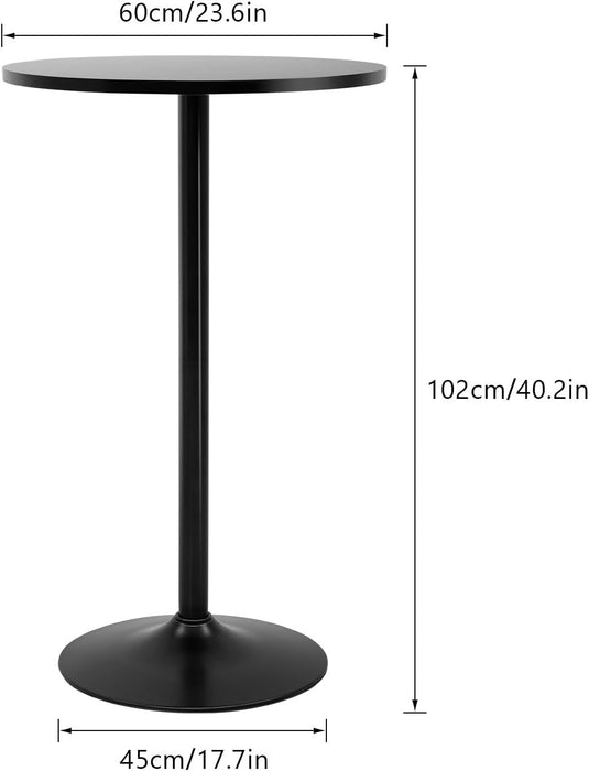 40 Inch Round Bistro Pub Table SteelFrameConstruction