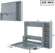Gray Queen MurphyDesk With Industrial Storage Shelving