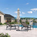 Outdoor Table Sun Umbrella 11.5 FT round Semi Auto Lift, Beige