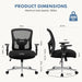 Big and Tall Office Desk Chair, 500Lbs Heavy Duty Mesh Chair