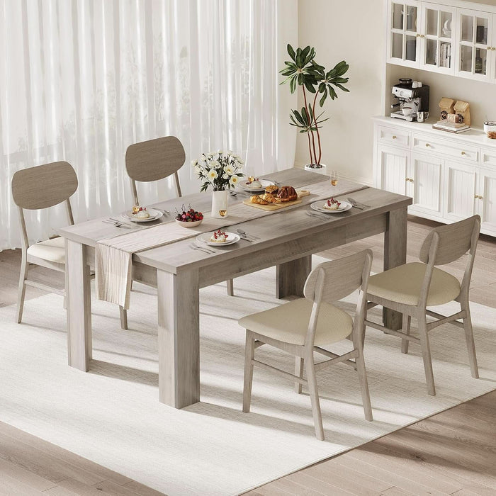 Farmhouse Dining Table, Rustic Rectangle Kitchen Dining Table