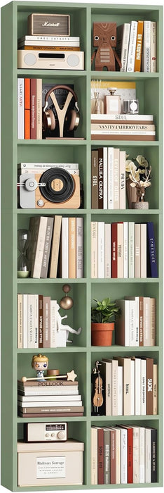 71 Inches Tall EmeraldGreen Adjustable Sturdy Bookshelf