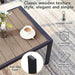 Aluminum Outdoor Patio Furniture Set 4 Pieces Dark Gray