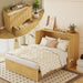 Oakwood Industrial Murphy Cabinet Bed With Charging