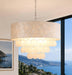 Capiz Shell Drum Chandelier SeventeenInch FourLight Naturalistic