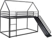Twin Over Twin IndustrialGradeSturdy Bunk Bed Black