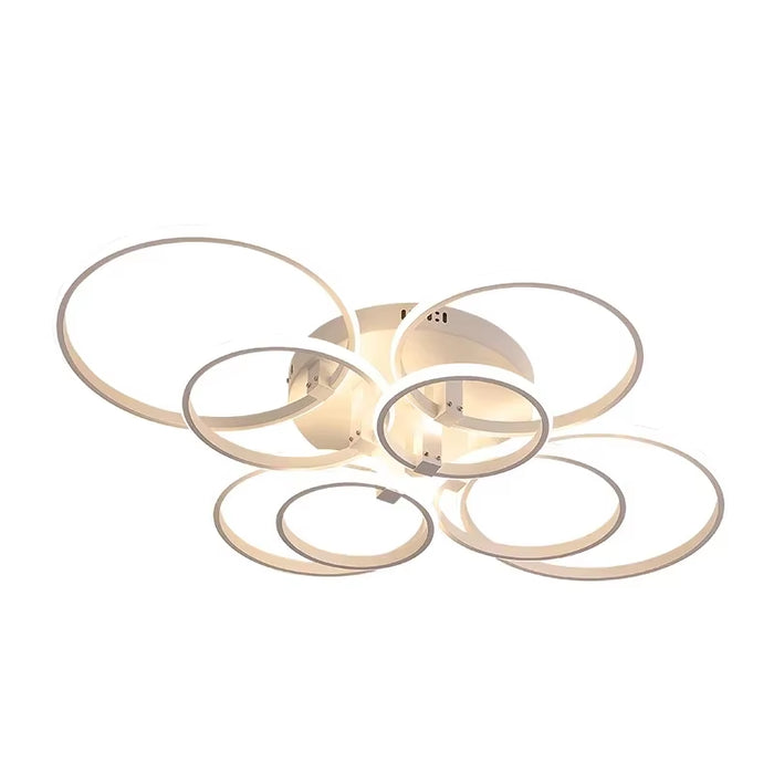 Gleam Circle Rings Modern Chandelier Led Lamp for Living Room Bedroom Study Room Matte Chandelier Fixture Ceiling Lights