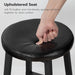 Bar Stools Set, 24 Inch PU Upholstered Height Stools with Footrest, Easy to Assemble, for Restaurant, Kitchen, Bar Counter, Party Room, Black BB06BY01