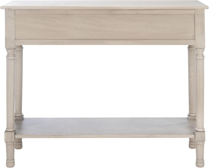 Home Collection Tate Greige 2-Drawer Bottom Shelf Console Table