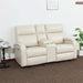 65.7" Zero Wall Recliner Loveseat with Console, 2-Seat Power Wall Hugger Sofa with Cup Holders, USB & Type-C Dual Charge Ports, for Living Room, RV PR646M2 (Beige, Loveseat with Console)
