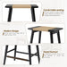 Thor Wicker Premium Solid Wood Counter Stool 24", Backless Counter Height Seating with Hand-Knitted Rope, Eco-Friendly Modern Design (Midnight Charcoal)