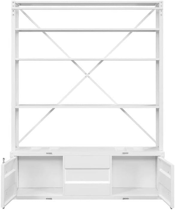 Cargo Bookshelf & Ladder (TV Stand) in White