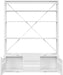 Cargo Bookshelf & Ladder (TV Stand) in White