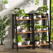 Three Tier Industrial Bookcase Rustic Brown Finish