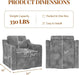 Grey Velvet Upholstered 360 Degree Swivel Armchairs