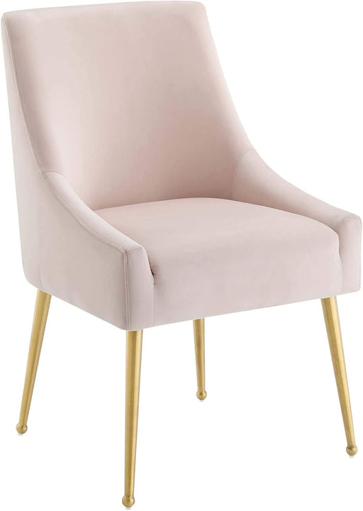 Discern Upholstered Performance Velvet Dining Chair, Pink