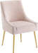 Discern Upholstered Performance Velvet Dining Chair, Pink