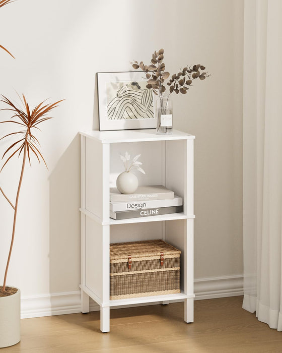 White Industrial Strength Bookshelf With Open Shelves