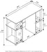 Jaya Computer Study Desk, Americano/Stainless Steel