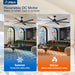 100 Inches Black Reversible Industrial Ceiling Fan