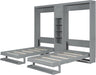 SlateGray Contemporary Murphy Dual Twin Beds Cabinetry