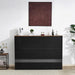 Queen Murphy Bed With Black IntegratedChargingStations LedLighting