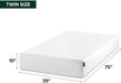 10 Inch Twin Green Tea Memory Foam Mattress, Medium Firm Feel
