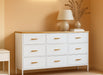 Wide TV Stand Modern TV Console, 9 Drawers Dresser for Bedroom