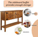 Brown Rustic Wood Sideboard 46Inch Storage Cabinet