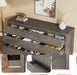 9 Drawer Dresser for Bedroom, Wide Modern Chest of Drawers, Large Wood Dresser Wooden Storage Organizer for Living Room, Hallway Entryway